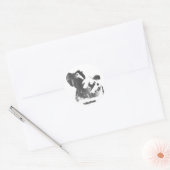 Stencil Space Monkey Spray Ronde Sticker (Envelop)
