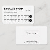 Stencil Typography Coffee Loyalty Card (Voorkant / Achterkant)