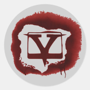 Stencil V-buis Ronde Sticker