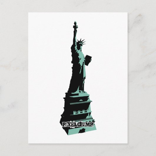 Stencil Vrijheid Groen Briefkaart (Voorkant)