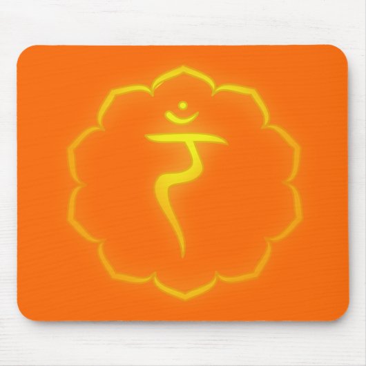 "Stenciled" 3rd Chakra - Manipura Muismat (Voorkant)