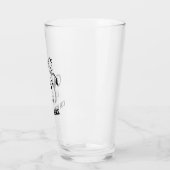 Stenciled Black Horse Rearing met stofzwammen Glas (Links)
