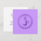 "Stenciled" Crown Chakra - Sahasrara Kaart (Voorkant / Achterkant)