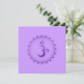"Stenciled" Crown Chakra - Sahasrara Kaart (Staand voorkant)