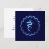 "Stenciled" Crown Chakra - Sahasrara Kaart (Voorkant / Achterkant)
