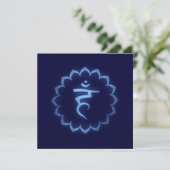 "Stenciled" Crown Chakra - Sahasrara Kaart (Staand voorkant)