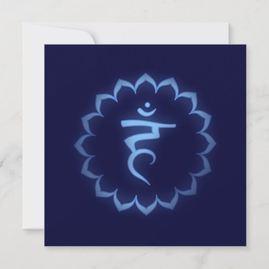 "Stenciled" Crown Chakra - Sahasrara Kaart (Voorkant)