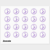 "Stenciled" Crown Chakra - Sahasrara Ronde Sticker (Vel)