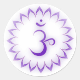 "Stenciled" Crown Chakra - Sahasrara Ronde Sticker