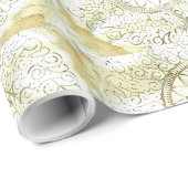 Stenciled Doily Design Gift Wrap Cadeaupapier (Rol Hoek)