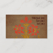 Stenciled Flowers Art Visitekaartje (Voorkant)