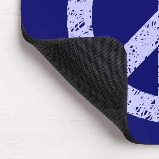 Stenciled Peace - Powder Blue op de diepzeemacht Muismat (Hoek)