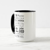 Stenciled Pledge of Allegiance Coffee Mok (Voorkant links)