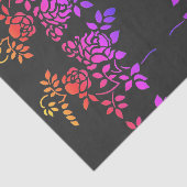 Stenciled Roos Flowers Abstracte kleuren ontkoppel Tissuepapier (Detail)