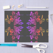 Stenciled Roos Flowers Abstracte kleuren ontkoppel Tissuepapier (Craft)