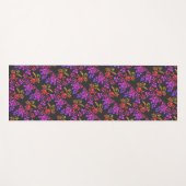 Stenciled Roos Flowers Abstracte kleuren Patroon Yogamat (Voorkant (horizontaal))