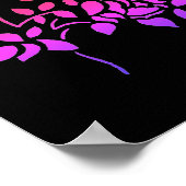 Stenciled Roos Flowers Abstracte kleuren Poster (Hoek)