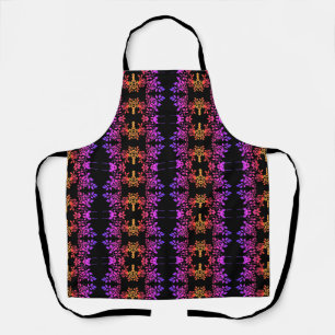 Stenciled Roos Flowers Abstracte kleuren Schort