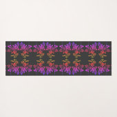 Stenciled Roos Flowers Abstracte kleuren Yogamat (Achterkant (horizontaal))