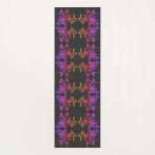 Stenciled Roos Flowers Abstracte kleuren Yogamat (Achterkant)