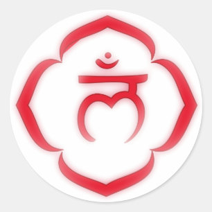 "Stenciled" Root Chakra - Muladhara Ronde Sticker