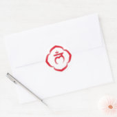 "Stenciled" Root Chakra - Muladhara Ronde Sticker (Envelop)