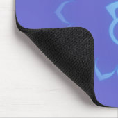 "Stenciled" Throat Chakra - Light Blue Muismat (Hoek)