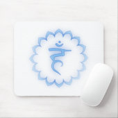 "Stenciled" Throat Chakra - Light Blue Muismat (Met muis)