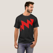 Stenciled ZigZag - Rood T-shirt (Voorkant volledig)
