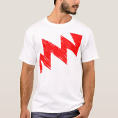 Stenciled ZigZag - Rood T-shirt (Voorkant)