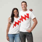 Stenciled ZigZag - Rood T-shirt (Unisex)