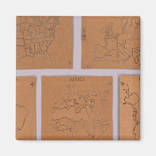 Stencils van de wereld magneet