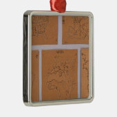 Stencils van de wereld metalen ornament (Rechts)
