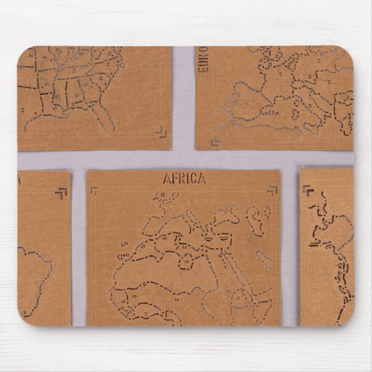 Stencils van de wereld muismat (Voorkant)