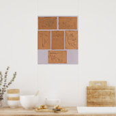 Stencils van de wereld poster (Keuken)