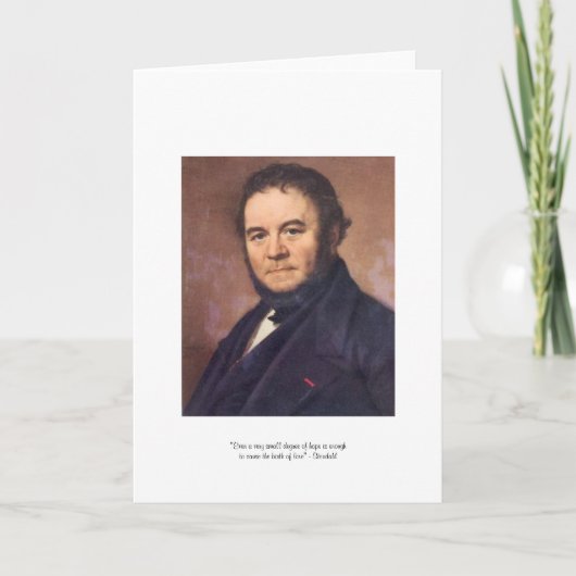 Stendahl "geboorte van liefde" citaat Wenskaart Kaart (Voorkant)