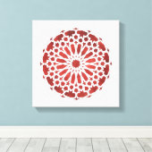 Stended Tilet Marokkaanse Mozaïek rood ALCAZAR Canvas Afdruk (Insitu (Houten vloer))