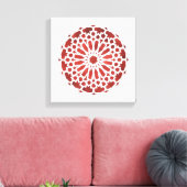 Stended Tilet Marokkaanse Mozaïek rood ALCAZAR Canvas Afdruk (Insitu (Woonkamer))