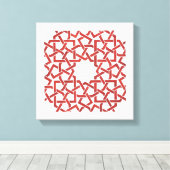 Stended Toiled Marokkaanse Mozaïek Rood MAMLUK Canvas Afdruk (Insitu (Houten vloer))