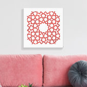 Stended Toiled Marokkaanse Mozaïek Rood MAMLUK Canvas Afdruk (Insitu (Woonkamer))