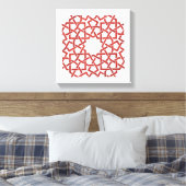 Stended Toiled Marokkaanse Mozaïek Rood MAMLUK Canvas Afdruk (Insitu (Slaapkamer))