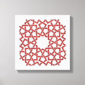 Stended Toiled Marokkaanse Mozaïek Rood MAMLUK Canvas Afdruk