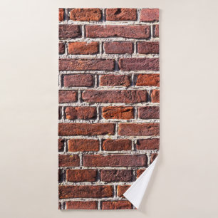 stenen bakstenen van rode stenen muur, metselwerk badhanddoek