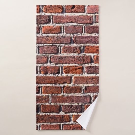 stenen bakstenen van rode stenen muur, metselwerk badhanddoek (Badhanddoek)