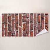 stenen bakstenen van rode stenen muur, metselwerk badhanddoek (Badhanddoek)