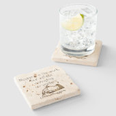 stenen bierviltje stenen onderzetter (Zijkant)