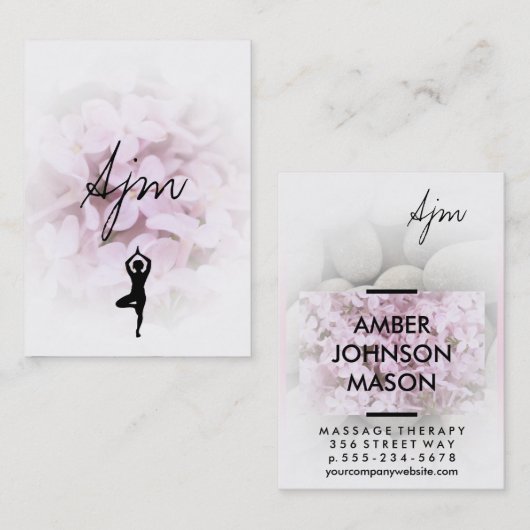 Stenen & Bloemen Yoga Visitekaartje (Voorkant / Achterkant)