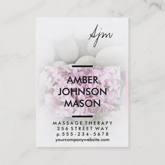 Stenen & Bloemen Yoga Visitekaartje (Achterkant)