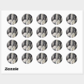 Stenen Boeddha beelden Ronde Sticker (Vel)