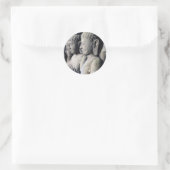 Stenen Boeddha beelden Ronde Sticker (Tas)